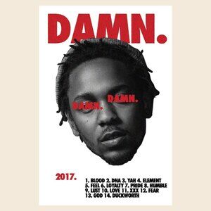 Kendrick Lamar DAMN Album Poster_ 165